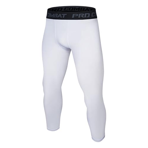 Kompressionshose für Jungen, schnelltrocknend, wadenlang, Leggings für Laufen, Workout, Sport, Yoga, weiß, 11-12 Jahre Kompressionshose für Jungen, schnelltrocknend, wadenlang, Leggings für Laufen, Workout, Sport, Yoga, weiß, 11-12 Jahre von SUIBOZ
