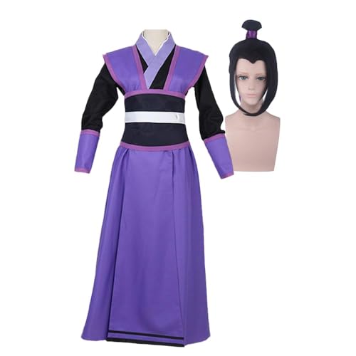 Mo Dao Zu Shi Wei Wu Xian Cosplay Outfit Anime Kostüm Ancient Hanfu Anzug Erwachsene Rollenspiel Anime Karneval Halloween Party Karneval Uniform (Jiang Cheng Kostüm + Perücke, L) von SUIBOZ