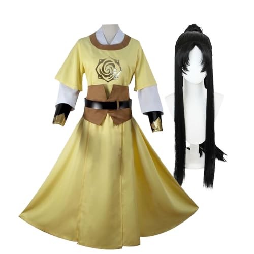 Mo Dao Zu Shi Wei Wu Xian Cosplay Outfit Anime Kostüm Ancient Hanfu Anzug Erwachsene Rollenspiel Anime Karneval Halloween Party Karneval Uniform (Jin Ling Kostüm + Perücke, M) von SUIBOZ