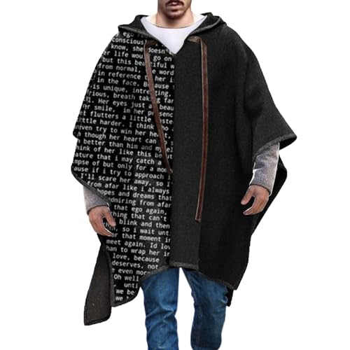 Poncho für Herren, Poncho aus Wolle, für Erwachsene, mexikanischer Stil, Umhang mit Kapuze, mexikanischer Poncho mit Kapuze, mexikanischer Decke, Poncho mit unregelmäßigen Fledermausärmeln, Poncho Poncho für Herren, Poncho aus Wolle, für Erwachsene, mexikanischer Stil, Umhang mit Kapuze, mexikanischer Poncho mit Kapuze, mexikanischer Decke, Poncho mit unregelmäßigen Fledermausärmeln, Poncho von SUIBOZ
