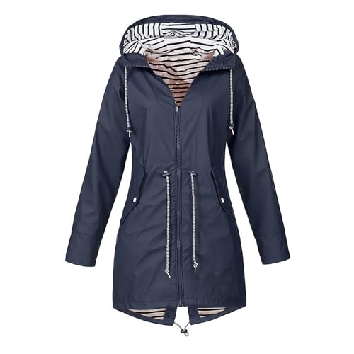 SUIBOZ Damenmantel, wasserdichte Jacke, Wintermäntel für Damen, Übergröße, solide, Outdoor-Sportbekleidung mit Kapuze, solide Regenjacke, wasserdicht, mit Kapuze, winddicht, lockeres Oberteil SUIBOZ Damenmantel, wasserdichte Jacke, Wintermäntel für Damen, Übergröße, solide, Outdoor-Sportbekleidung mit Kapuze, solide Regenjacke, wasserdicht, mit Kapuze, winddicht, lockeres Oberteil von SUIBOZ