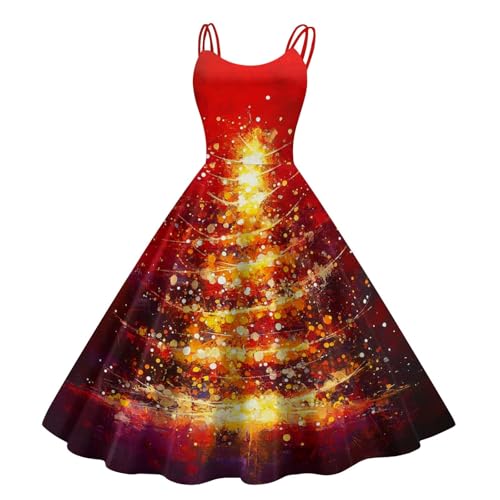 SUIBOZ Grünes Weihnachtskleid für Damen, Weihnachtskleid, Kleider für Abendparty, Urlaub, Outfits für Kleider, elegante Urlaubspullover, Outfit, Damenparty (TYPE - 28, M) von SUIBOZ