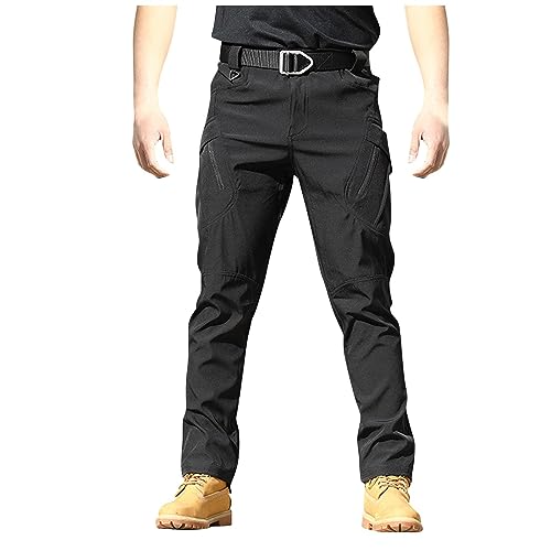 SUIBOZ Kampfhose für Herren, UK-Arbeitshose, Chino-Hose, lässig, Baumwolle, Stretch-Taille, Chino, normale schmale Passform, Cargohose, Arbeitshose für Herren, Größe 32, Schwarz, Größe XL SUIBOZ Kampfhose für Herren, UK-Arbeitshose, Chino-Hose, lässig, Baumwolle, Stretch-Taille, Chino, normale schmale Passform, Cargohose, Arbeitshose für Herren, Größe 32, Schwarz, Größe XL von SUIBOZ