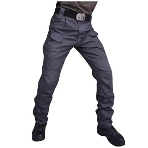 SUIBOZ Kampfhose für Herren, UK-Arbeitshose, Chino-Hose, lässig, Baumwolle, Stretch-Taille, Chino, normale schmale Passform, Cargohose, Arbeitshose für Herren, Größe 5 - Grau, Größe L SUIBOZ Kampfhose für Herren, UK-Arbeitshose, Chino-Hose, lässig, Baumwolle, Stretch-Taille, Chino, normale schmale Passform, Cargohose, Arbeitshose für Herren, Größe 5 - Grau, Größe L von SUIBOZ