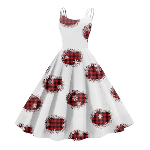 SUIBOZ Weihnachtskleid, Schottenkaro, Urlaubskleider für Party, Weihnachten, Weihnachtsmann für Damen, hässliches Pulloverkleid für Damen, formelle Kleider für Weihnachten (TYPE - 1, L) von SUIBOZ