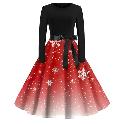 SUIBOZ Weihnachtskleid für Damen, Urlaub für Damen, blaues Kleid, Winter, formelle Kleider, Winterkleider, Übergröße, Weihnachten (Typ – 20, XXL) von SUIBOZ
