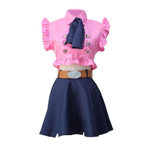 The Seven Deadly Sins Elizabeth Liones Cosplay-Kostüm, Hemd, Anzüge, komplettes Set für Halloween-Party (Typ B, XL) von SUIBOZ
