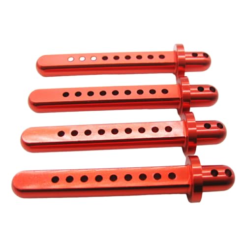 SUIOPPYUW 4 teilige Karosseriehalterung aus Aluminiumlegierung für AXIAL SCX10 1/10 RC Rock Crawler Leistung von RC Rock Crawler Aluminium, Rot von SUIOPPYUW