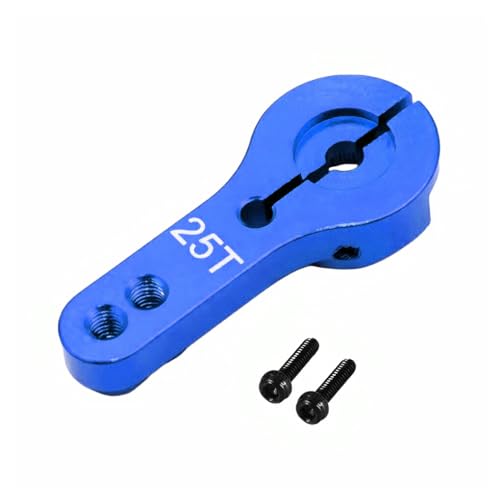 SUIOPPYUW Aluminiumlegierung 25T Aluminium RC Servoarm Horn für S0150 S3003 S0060 MG 995 MG 996R E9001 Halbservohorn Lenkarm, Blau von SUIOPPYUW