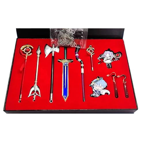 10 Frieren Schlüsselanhänger Halskette Box Set - DIY Schmuck Sortiment Metall Anhänger - Anime Frieren Deko Kollektionen von SUJEBRAN