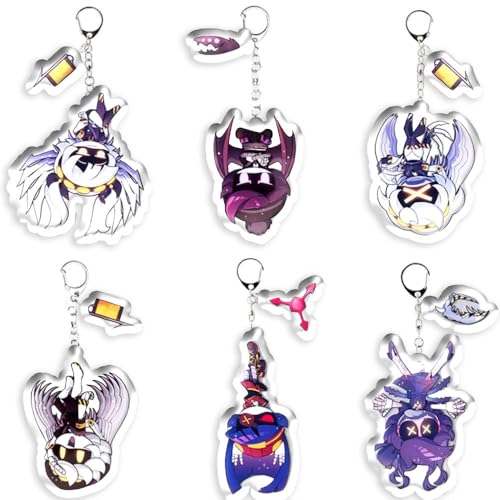 6 Set Murders UziDrone Schlüsselanhänger Uzi Cyn N V J Action Figures Key Chain Kollektionen Murders UziDrone Figur Cosplay Merch von SUJEBRAN