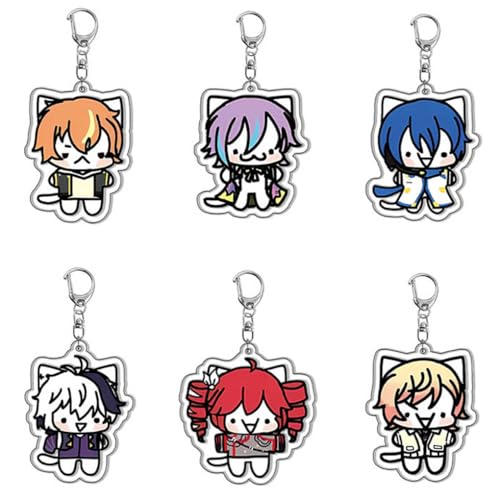 6 Set Project RuiSekai Schlüsselanhänger Anime Action Figures Key Chain Kollektionen Project RuiSekai Figur Cosplay Charms von SUJEBRAN