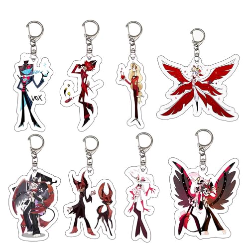 8 Pack Hazbins Alastor Hotels Schlüsselanhänger Anime Figur Key Chain Niedliche Action Figures Tasche Car Key Accessories 8 Pack Hazbins Alastor Hotels Schlüsselanhänger Anime Figur Key Chain Niedliche Action Figures Tasche Car Key Accessories von SUJEBRAN