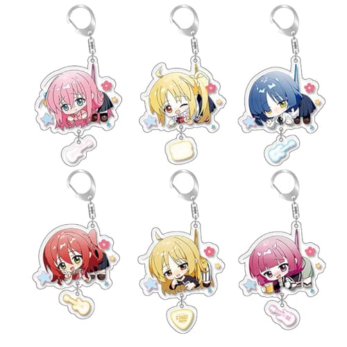 Bocchi Rock Schlüsselanhänger Anime Action Figures Keychain Kollektionen Bocchi Rock Figur Tasche Charms 6 Set Bocchi Rock Schlüsselanhänger Anime Action Figures Keychain Kollektionen Bocchi Rock Figur Tasche Charms 6 Set von SUJEBRAN