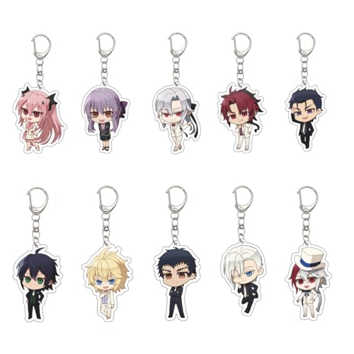 SUJEBRAN 10 Seraphs of End Anhänger Anime Figuren Niedliche Keychain Kollektionen Seraphs of End Tasche Charms SUJEBRAN 10 Seraphs of End Anhänger Anime Figuren Niedliche Keychain Kollektionen Seraphs of End Tasche Charms von SUJEBRAN