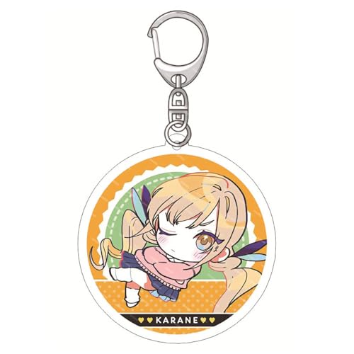 SUJEBRAN 100 Girlfriends Who Really Love You Schlüsselanhänger 100 Girlfriends Anime Figur Key Chain Tasche Cute Car Key Charms (A) von SUJEBRAN