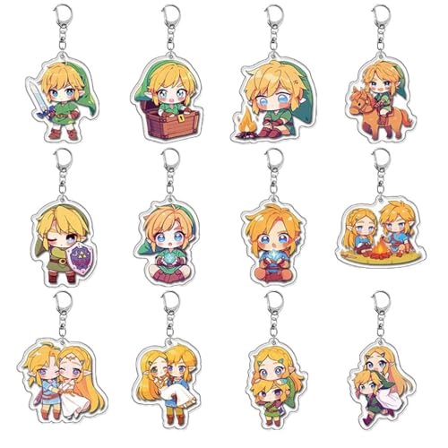 SUJEBRAN 12 Zaleldas Link&Princess Figuren Schlüsselanhänger Anime Figur Niedliche Keychain Kollektionen Tasche Charms SUJEBRAN 12 Zaleldas Link&Princess Figuren Schlüsselanhänger Anime Figur Niedliche Keychain Kollektionen Tasche Charms von SUJEBRAN