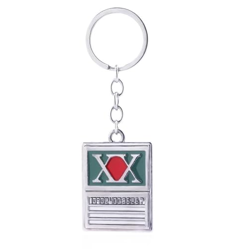 SUJEBRAN 2 Hunterxhunter Logo Schlüsselanhänger Halskette Anime Logo Anhänger Kollektion Hunterxhunter Mode Tasche Charms (2) von SUJEBRAN