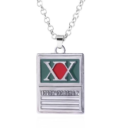 SUJEBRAN 2 Hunterxhunter Logo Schlüsselanhänger Halskette Anime Logo Anhänger Kollektion Hunterxhunter Mode Tasche Charms (1) von SUJEBRAN