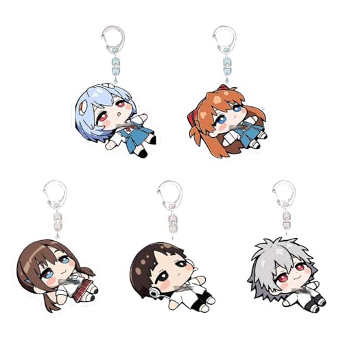 SUJEBRAN 5 Evangelions Schlüsselanhänger Anime Figur AyanamiRei AsukaLangley Keychain Evangelions Niedlich Tasche Car Key Accessories SUJEBRAN 5 Evangelions Schlüsselanhänger Anime Figur AyanamiRei AsukaLangley Keychain Evangelions Niedlich Tasche Car Key Accessories von SUJEBRAN