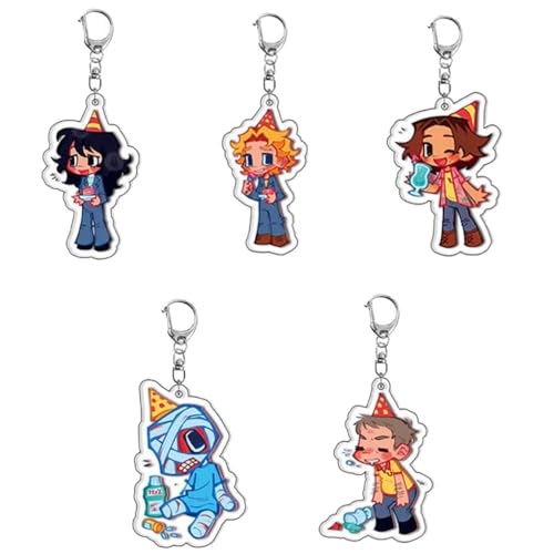 SUJEBRAN 5 Mouthwashings Schlüsselanhänger Horror Game Figur Keychain Spiel Mouthwashings Tasche Car Key Accessories SUJEBRAN 5 Mouthwashings Schlüsselanhänger Horror Game Figur Keychain Spiel Mouthwashings Tasche Car Key Accessories von SUJEBRAN