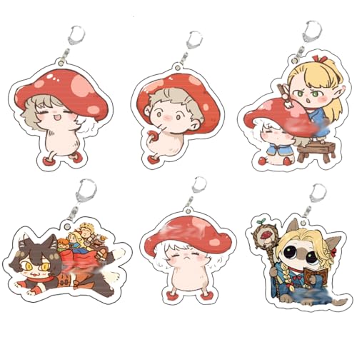 SUJEBRAN 6 Delicious Dungeon Meshi Schlüsselanhänger Anime Figur Spargel Keychain Niedlich Tasche Car Key Charms SUJEBRAN 6 Delicious Dungeon Meshi Schlüsselanhänger Anime Figur Spargel Keychain Niedlich Tasche Car Key Charms von SUJEBRAN