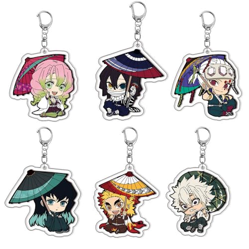 SUJEBRAN 6 Ghost Slay Figuren Schlüsselanhänger Anime Figur Niedliche Keychain Kollektionen Tasche Charms SUJEBRAN 6 Ghost Slay Figuren Schlüsselanhänger Anime Figur Niedliche Keychain Kollektionen Tasche Charms von SUJEBRAN