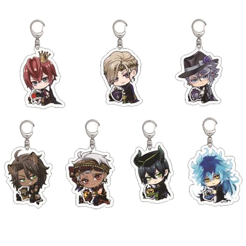SUJEBRAN 7 Twisted Wonderlands Schlüsselanhänger Spiel Figur Key Chain Twisted Wonderlands Tasche Dekorationen SUJEBRAN 7 Twisted Wonderlands Schlüsselanhänger Spiel Figur Key Chain Twisted Wonderlands Tasche Dekorationen von SUJEBRAN