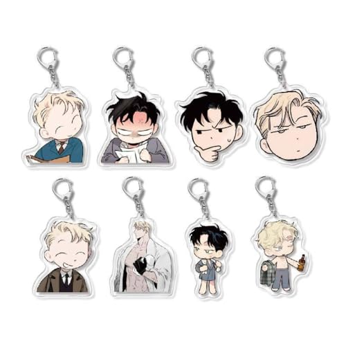 SUJEBRAN 8 Roses and Champagne Schlüsselanhänger Anime Figur Niedliche Keychain Kollektionen Tasche Charms von SUJEBRAN