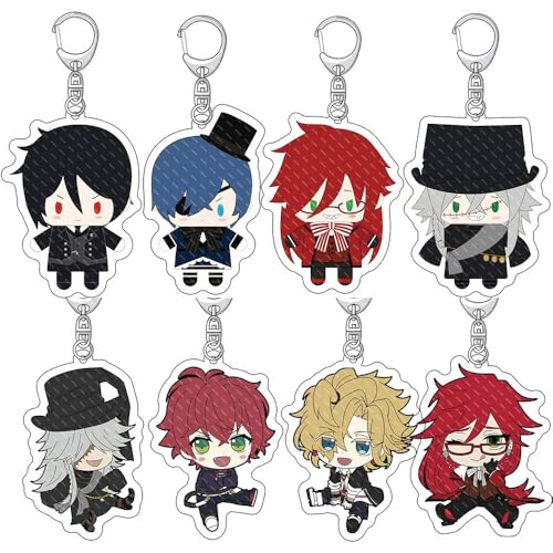 SUJEBRAN 8 Set Black Butlers Schlüsselanhänger Anime Figur Cosplay Key Chain Collektionen Niedliche Tasche Charms SUJEBRAN 8 Set Black Butlers Schlüsselanhänger Anime Figur Cosplay Key Chain Collektionen Niedliche Tasche Charms von SUJEBRAN