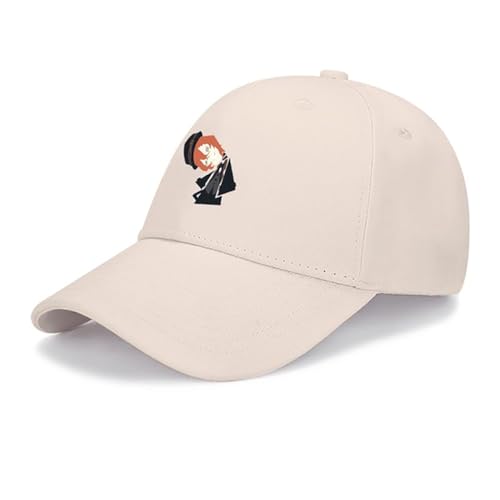 SUJEBRAN Bungo Cosplay Frühling Sommer Hüte, Bungo Dogs Dazai Chuuya Figur Fanzine Merch - Anime Baseball Hüte Herren Damen (Weiß-A) von SUJEBRAN