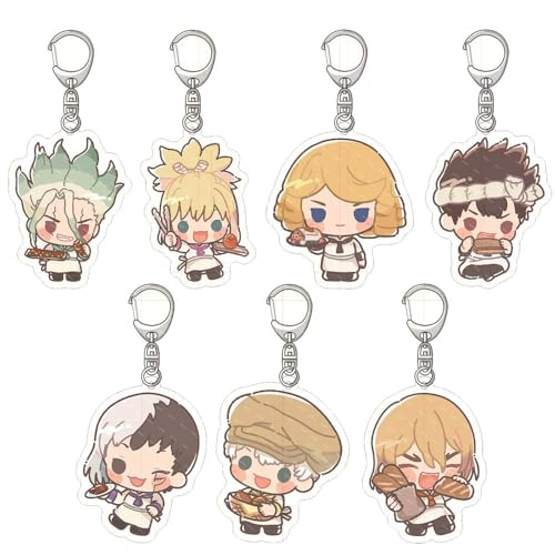 SUJEBRAN DrStones Figures Schlüsselanhänger Anime Figur Niedliche Key Chain Kollektionen Car Key Charms 7 Pack SUJEBRAN DrStones Figures Schlüsselanhänger Anime Figur Niedliche Key Chain Kollektionen Car Key Charms 7 Pack von SUJEBRAN