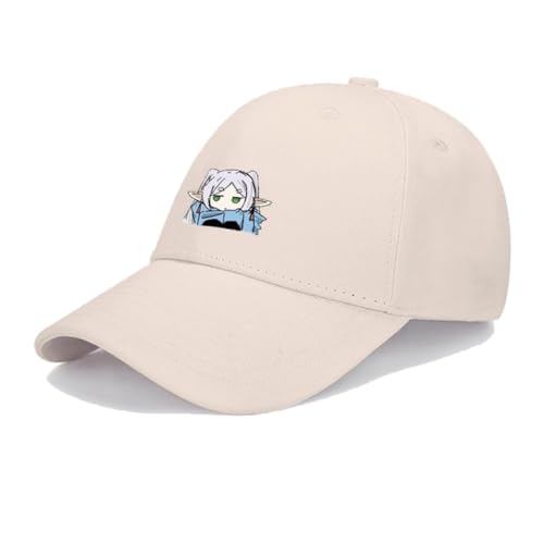 SUJEBRAN Frieren Cosplay Frühling Sommer Hüte, Frieren Figur Fanzine Merch - Anime Baseball Hüte Herren Damen (Weiß-B) von SUJEBRAN