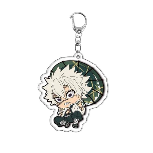 SUJEBRAN Ghost Slayer Figuren Anhänger Anime Figur Cosplay Zubehör Keychain Kollektionen Niedliche Tasche Charms (D) von SUJEBRAN