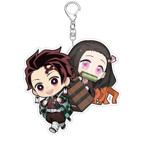 SUJEBRAN Ghost Slayers Figures Schlüsselanhänger Anime Figur Keychain Ghost Slayers Tasche Car Key Accessories (4) von SUJEBRAN