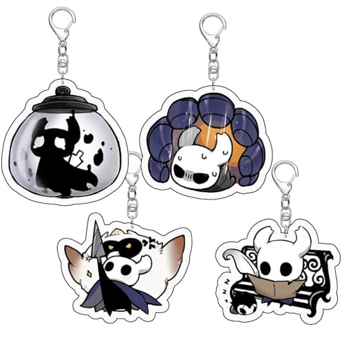 SUJEBRAN Hollow Knights Anhänger Game Figure Keychain Kollektionen Hollow Knights Mode Tasche Accessories 4 Set SUJEBRAN Hollow Knights Anhänger Game Figure Keychain Kollektionen Hollow Knights Mode Tasche Accessories 4 Set von SUJEBRAN