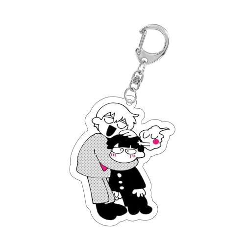 SUJEBRAN Mob Psychos 100 Schlüsselanhänger Anime Figur Key Chain Kollektionen Mode Tasche Charms (2) von SUJEBRAN