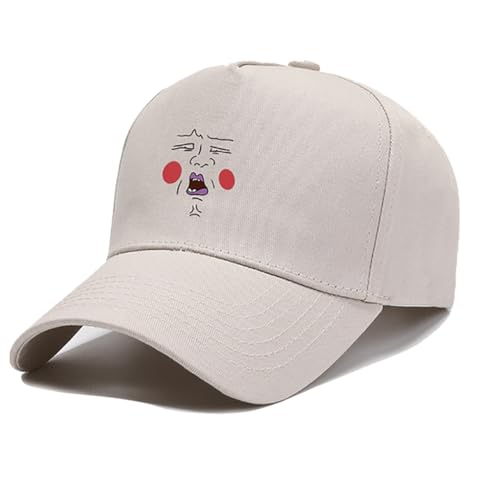 SUJEBRAN Mofu Psycho 100 Cosplay Frühling Sommer Hüte, Mob Dimple Figur Fanzine Merch - Anime Baseball Hüte Herren Damen (Weiß-A) von SUJEBRAN