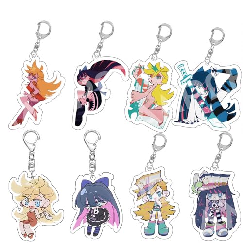SUJEBRAN Panty&Stocking Figures Schlüsselanhänger Anime Keychain Niedliche Figur Cosplay Accessoires 8 Set SUJEBRAN Panty&Stocking Figures Schlüsselanhänger Anime Keychain Niedliche Figur Cosplay Accessoires 8 Set von SUJEBRAN
