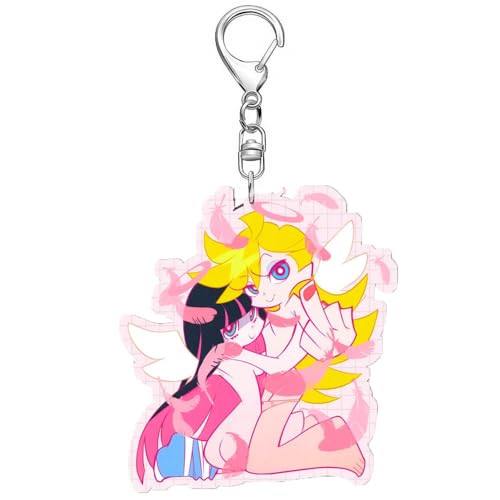 SUJEBRAN Panty&Stocking Schlüsselanhänger Anime Figures Key Chain Panty&Stocking Figur Cosplay Accessoires (5) von SUJEBRAN