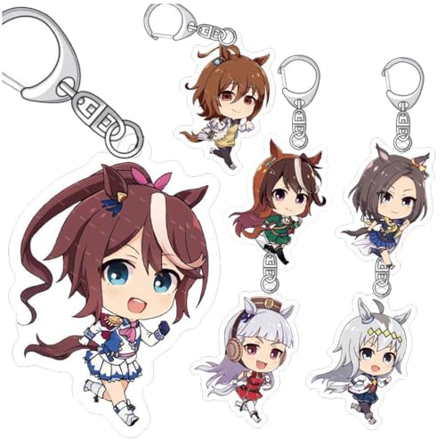 SUJEBRAN Pretty Derbs Schlüsselanhänger Anime Figures Cosplay Keychain Pretty Derbs Niedliche Figur Accessoires 6 Set SUJEBRAN Pretty Derbs Schlüsselanhänger Anime Figures Cosplay Keychain Pretty Derbs Niedliche Figur Accessoires 6 Set von SUJEBRAN
