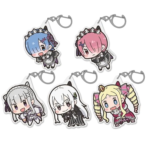 SUJEBRAN ReZeros Schlüsselanhänger 5 Set Anime ReZeros Figur Rem Keychain Niedliche Tasche Car Key Charms SUJEBRAN ReZeros Schlüsselanhänger 5 Set Anime ReZeros Figur Rem Keychain Niedliche Tasche Car Key Charms von SUJEBRAN