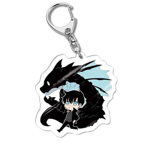 SUJEBRAN Solo Levelings Schlüsselanhänger Anime Figur Key Chain Kollektionen Niedliche Tasche Charms (2) von SUJEBRAN