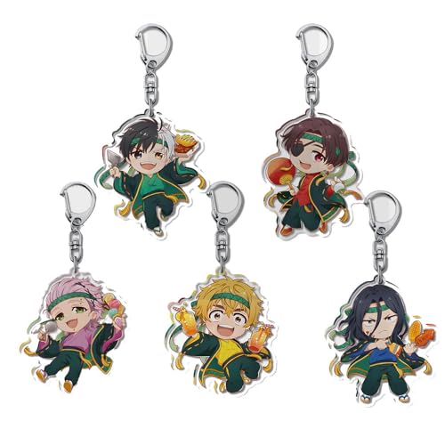 SUJEBRAN Wind Breakers Schlüsselanhänger 5 Set Anime Figur Keychain Wind Breakers Niedliche Tasche Car Key Charms von SUJEBRAN