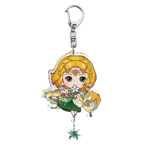 SUJEBRAN Zalelda Echoes Wisdom Schlüsselanhänger Game Figur Key Chain Kollektionen Zalelda Niedliche Tasche Charms (2) von SUJEBRAN