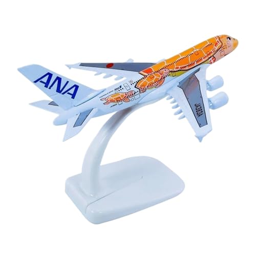 SUKHII 1:500 Legierung 14 cm Flugzeugmodell für Airbus A380 ANA Orange Schildkröte bemalt Schreibtisch Dekoration Miniatur Display Display Herrenkollektion Gedenkornament von SUKHII