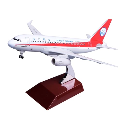 SUKHII 18 cm Simulation Legierung Schreibtisch Display für Airbus A319 Replik Sichuan Airlines Miniatur Miniatur Herren Sammlung von Gedenkmünzen mit Fahrwerk von SUKHII