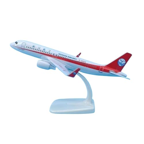 SUKHII Für Airbus A320 Replika-Flugzeugmodell, 20 cm, Legierung, statische Schreibtischdekoration, Miniatur-Display, Herrenkollektion, Souvenir mit Parkschürze von SUKHII