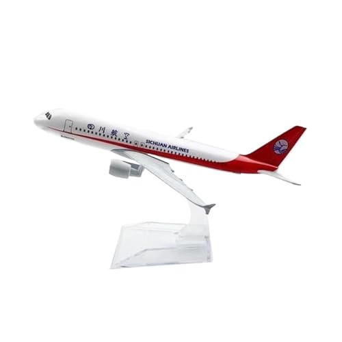 SUKHII Geeignet für Airbus A319 Sichuan Airlines Replika-Flugzeugmodell, 16 cm Legierung, statische Schreibtischdekoration, Miniaturen, Display, Herren-Sammlung, Souvenir von SUKHII