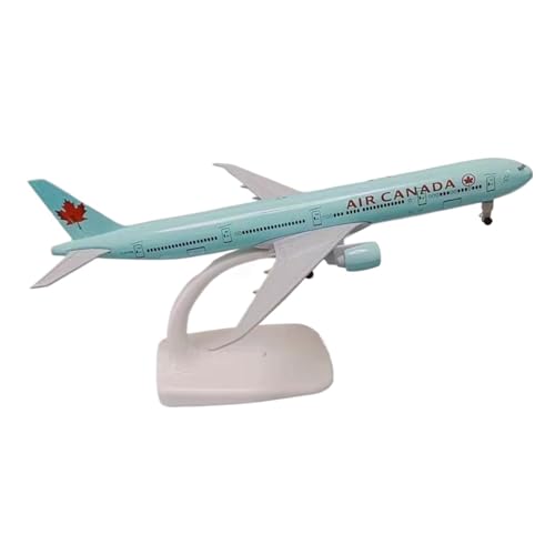 SUKHII Miniatur-Display für Boeing 777-Flugzeugmodell, Simulationslegierung, 19 cm, Schreibtisch, dekoratives Display, Herrenkollektion von Gedenkauto-Ornamenten mit Rädern von SUKHII